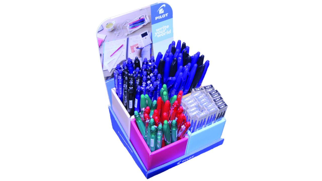 Rollerpen PILOT friXion Ball, friXion clicker en navullingen medium assorti display à 96 stuks
