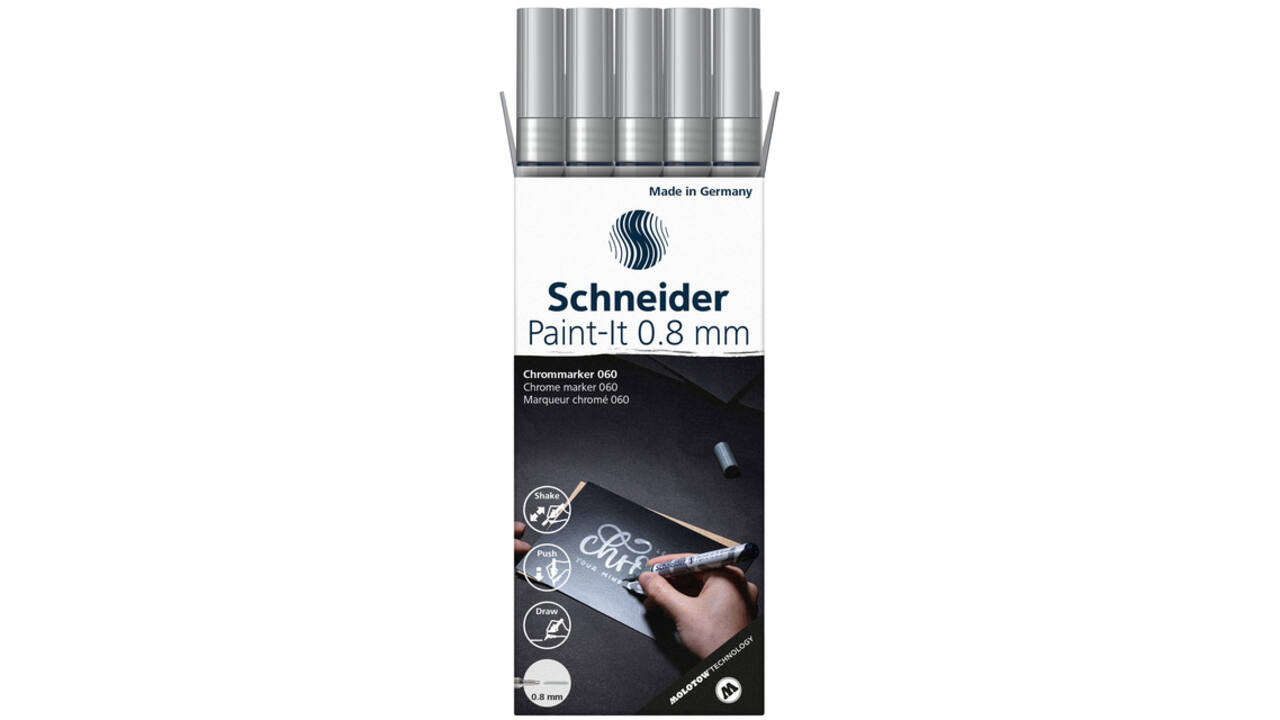 Viltstift Schneider Paint-it 060 0.8mm metallic chrome