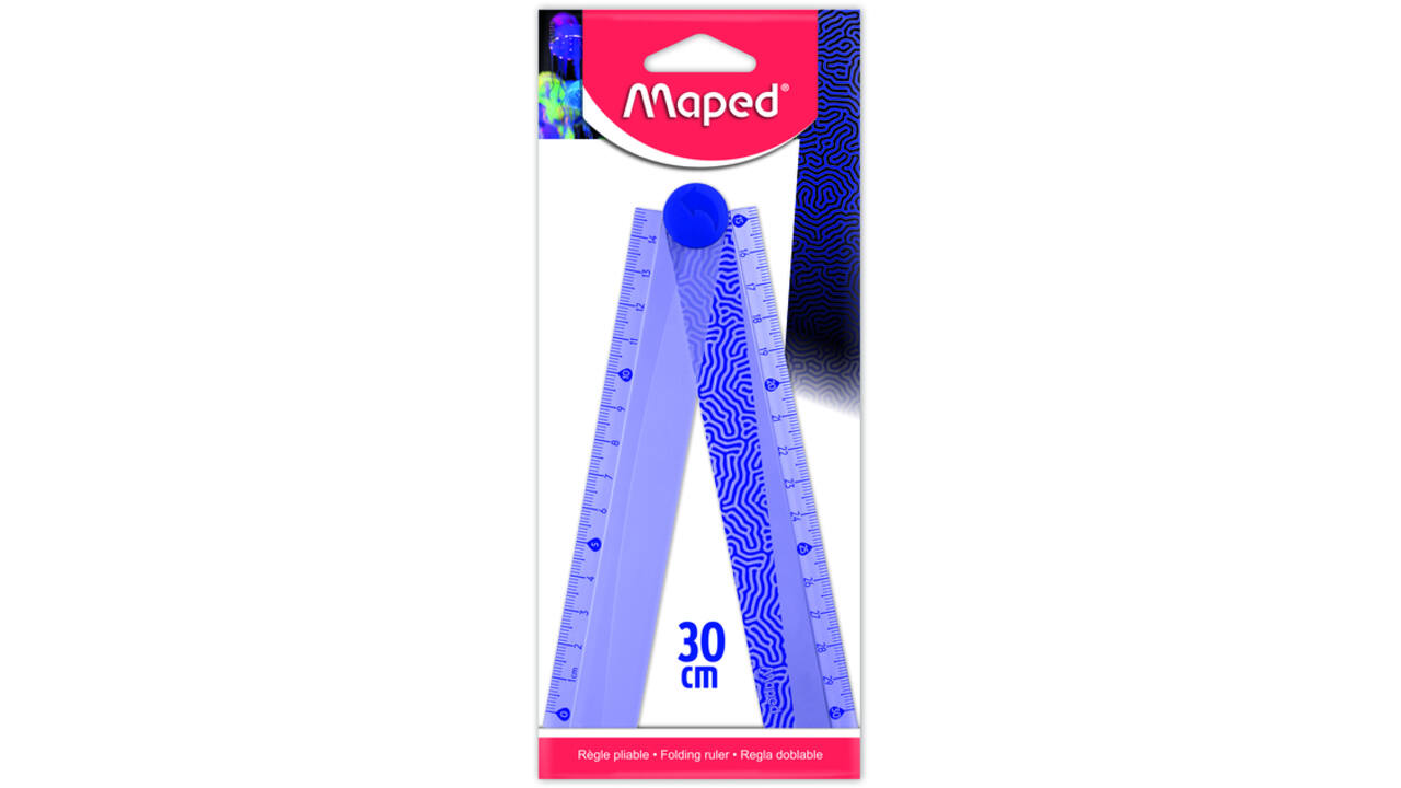 Liniaal Maped Deepsea Paradise opvouwbaar 30cm paars