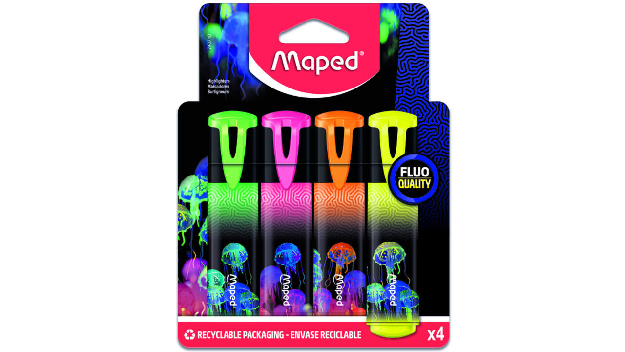 Markeerstift Maped Deepsea Paradise set à 4 kleuren