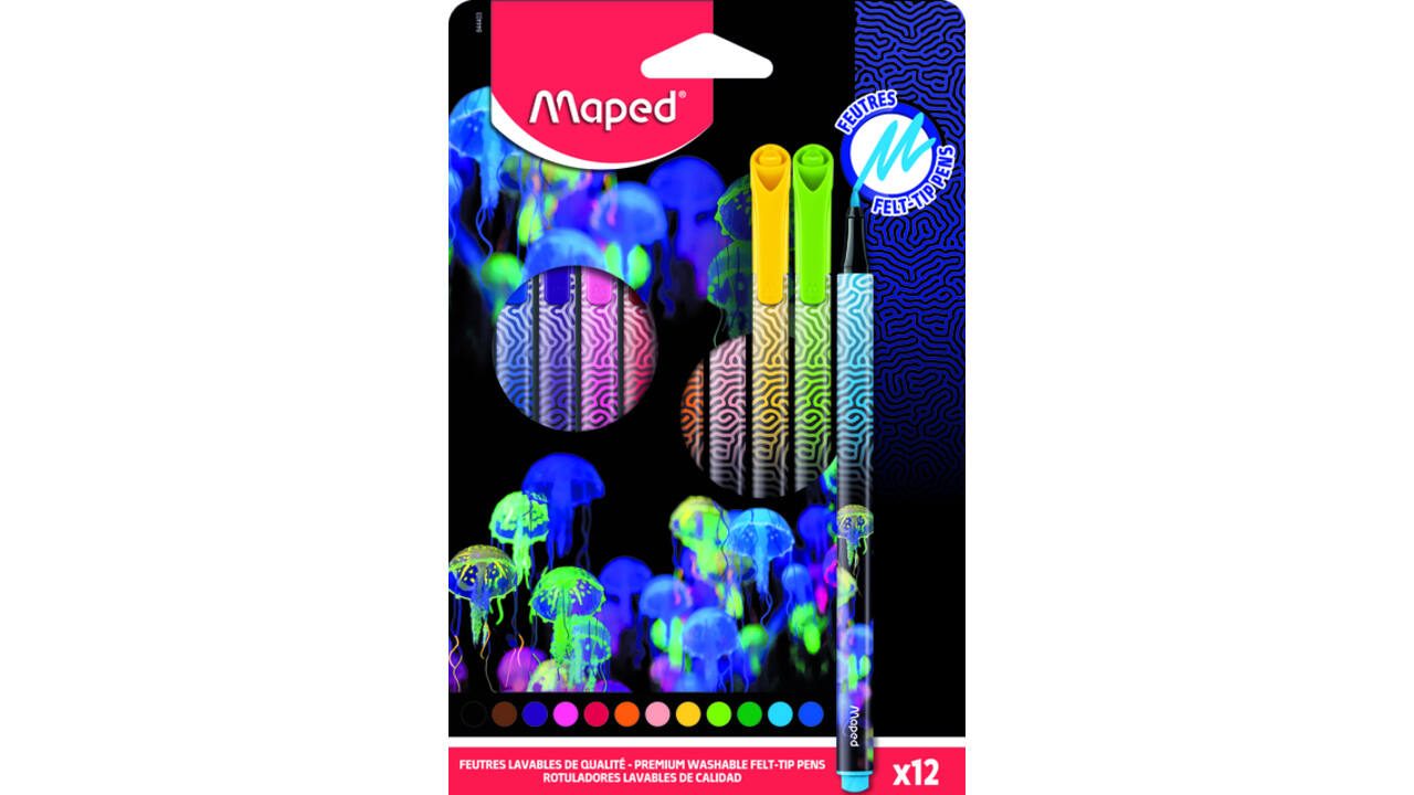 Viltstift Maped Deepsea Paradise set à 12 kleuren