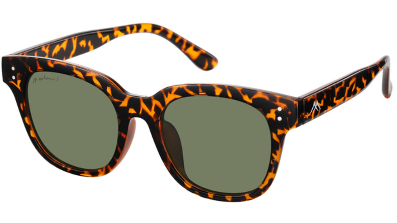 Zonnebril Montana met groen G15 gepolariseerd glas glans turtle