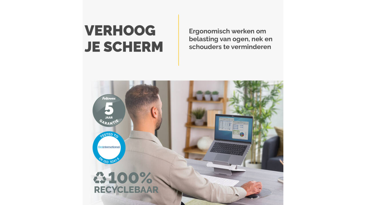 Laptopstandaard Fellowes Breyta wit