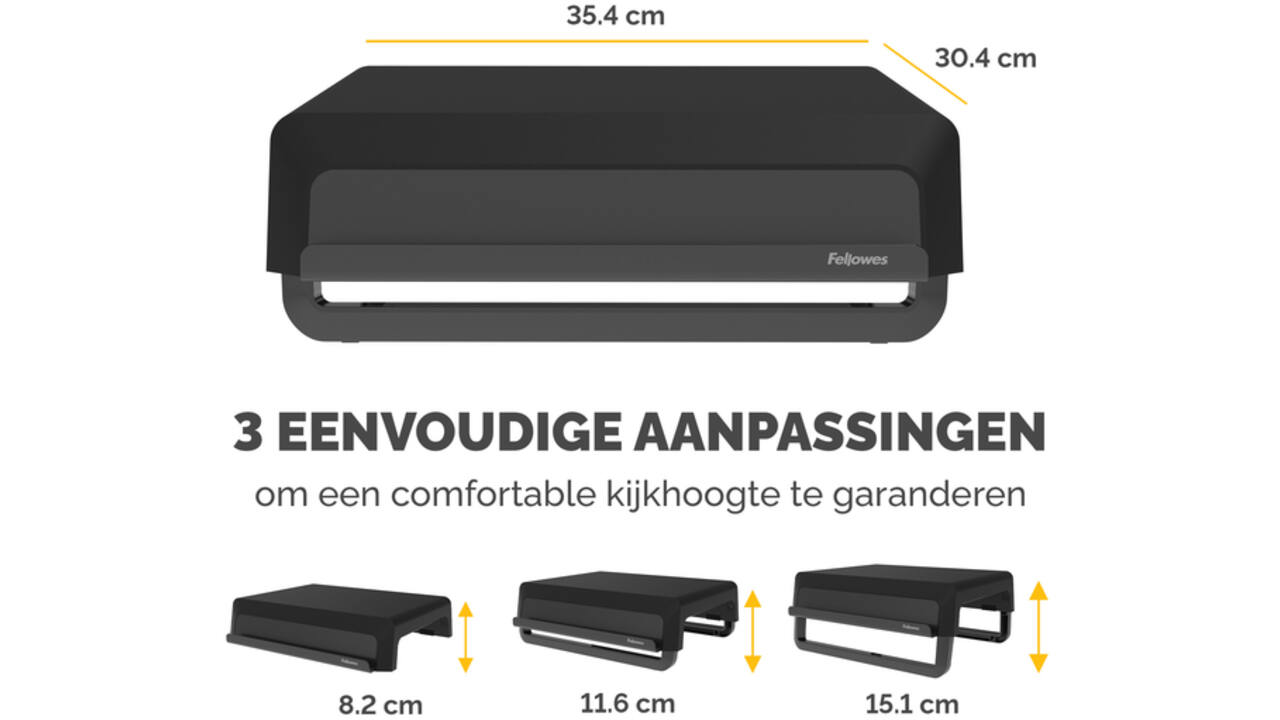 Monitorstandaard Fellowes Breyta zwart