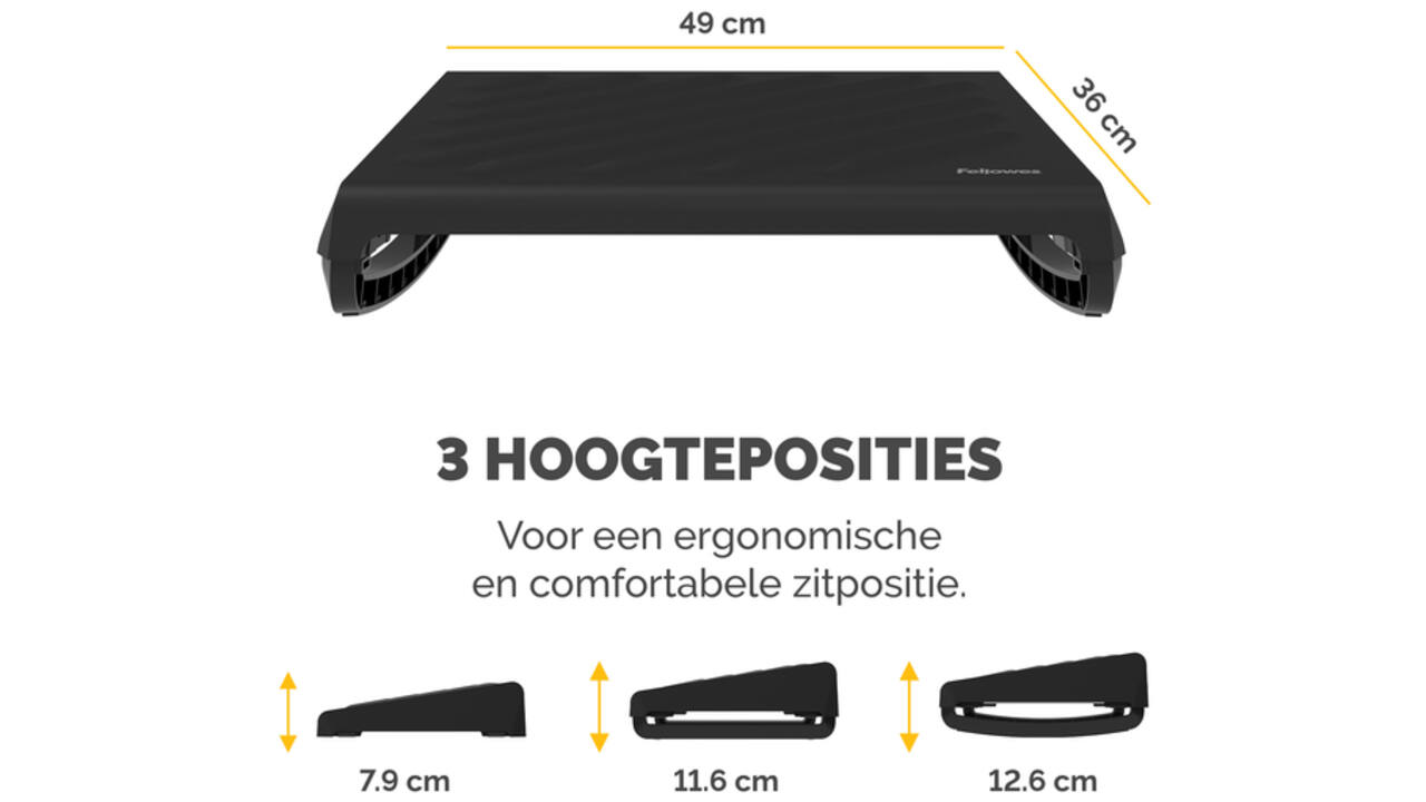 Voetensteun Fellowes Breyta zwart