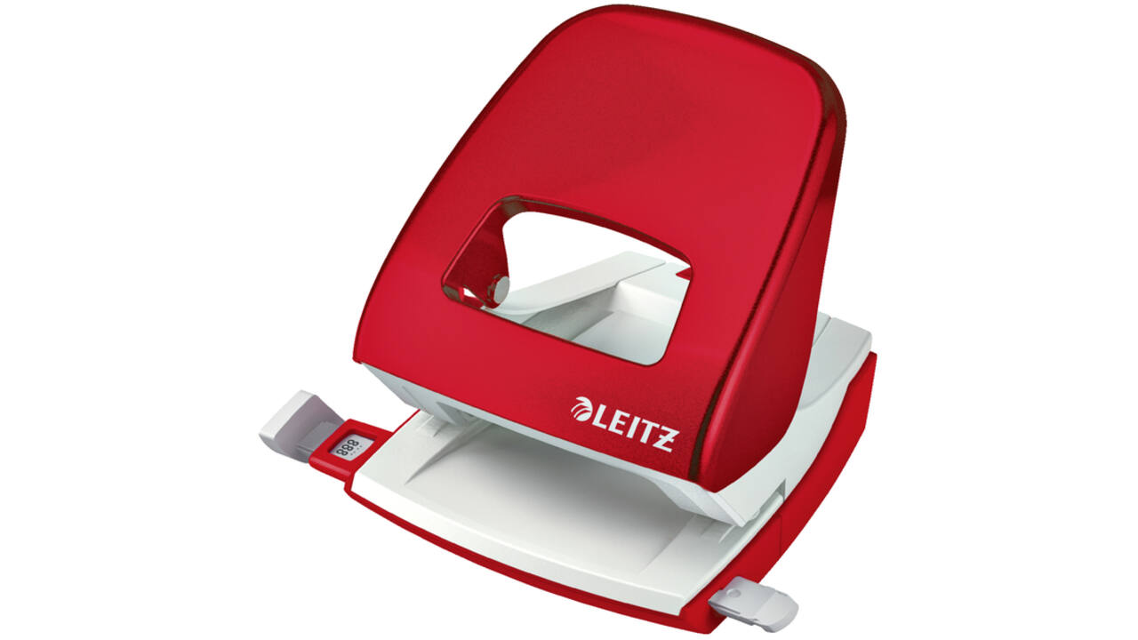 Perforator Leitz WOW 5008 NeXXt metaal 30 vel rood