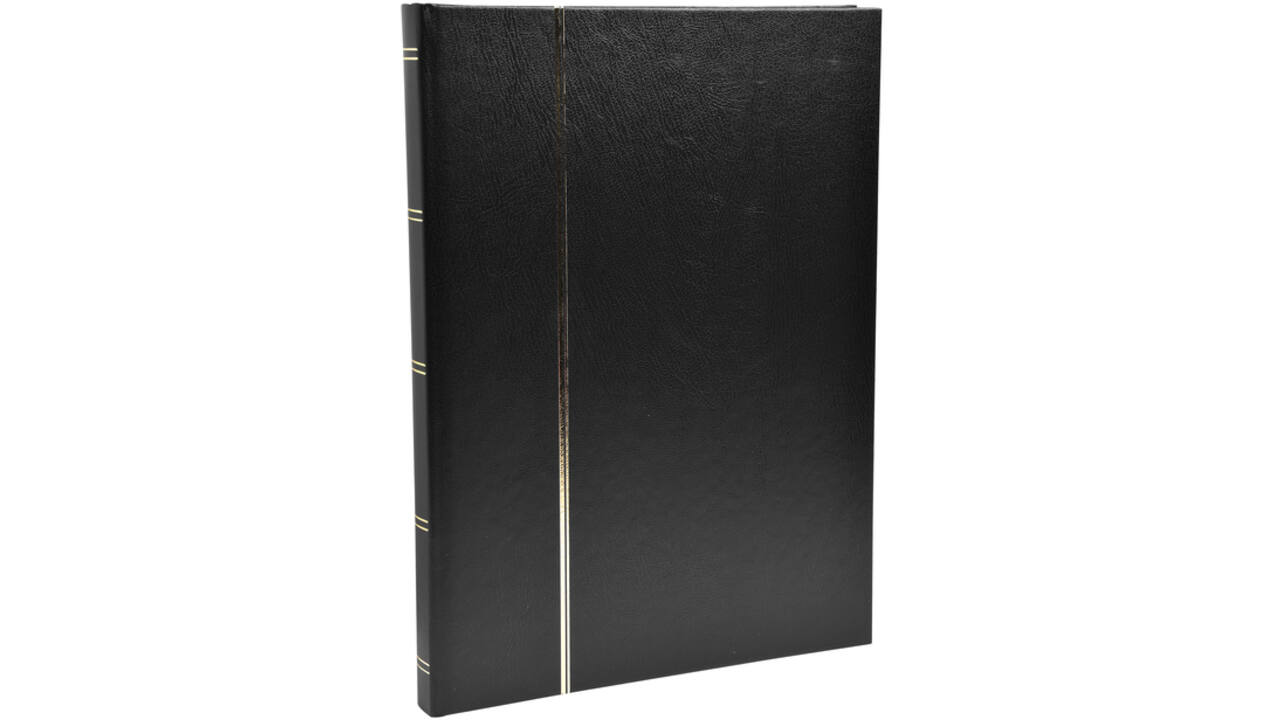 Postzegelalbum Exacompta 22.5x30.5cm 48 zwarte pagina's zwart