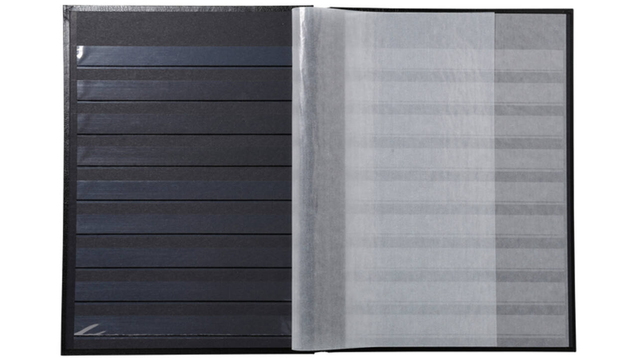 Postzegelalbum Exacompta 22.5x30.5cm 16 zwarte pagina's zwart