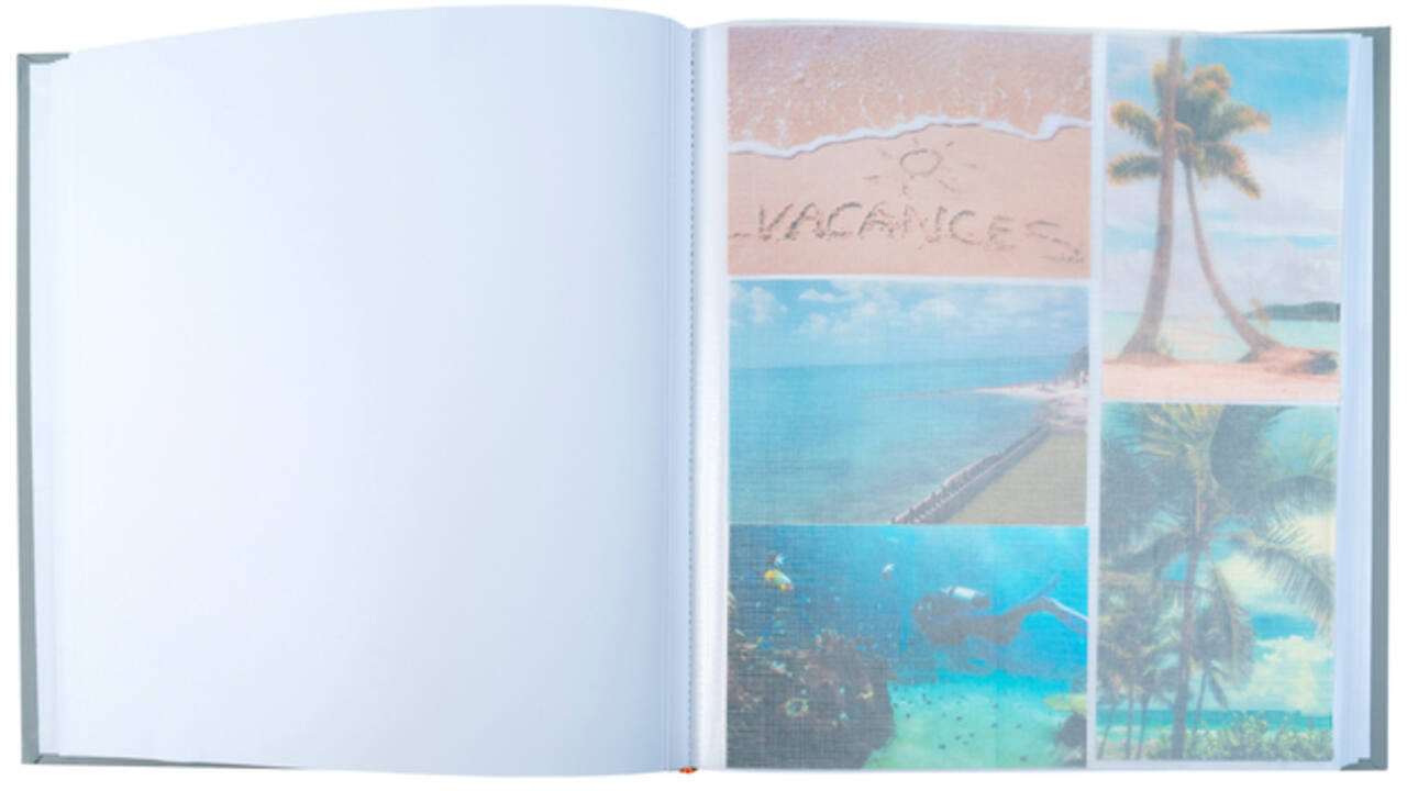 Fotoalbum Exacompta 29x32cm 60 witte pagina's Ellipse grijs