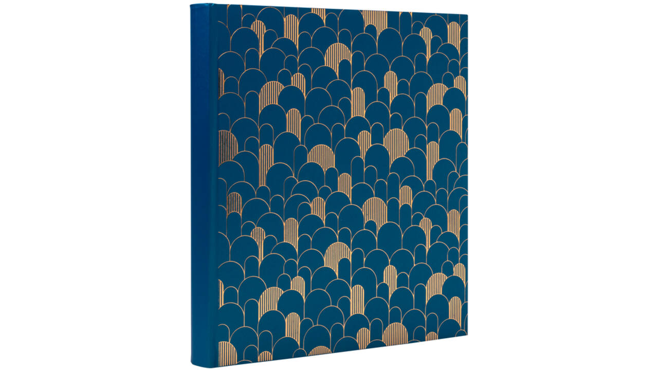 Fotoalbum Exacompta 29x32cm 60 zwarte pagina's Néo Déco blauw