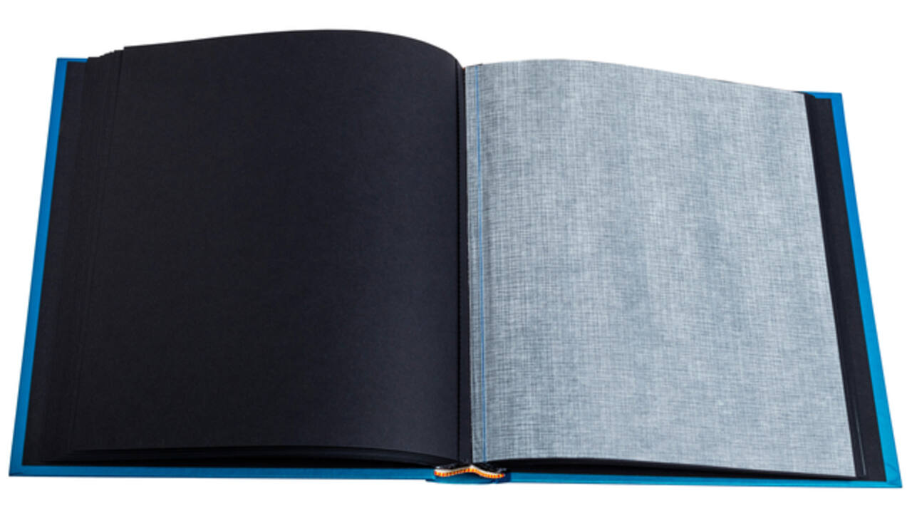 Fotoalbum Exacompta 29x32cm 60 zwarte pagina's Néo Déco blauw