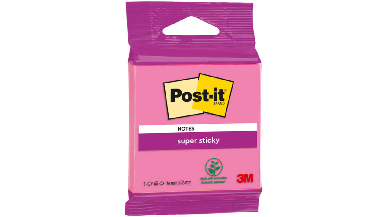 Memoblok 3M Post-it 6920 SS 76x76mm ass. kleur