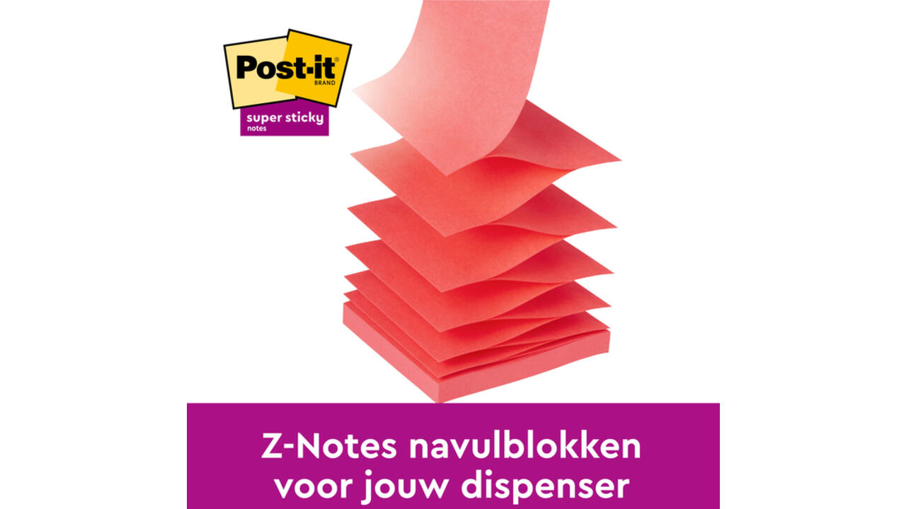 Memoblok Post-it 3M Z-Note R330 Super Sticky 76x76mm Carnival