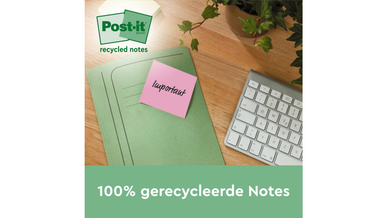 Memoblok 3M Post-it 622 RSS3COL 47.6x47.6mm assorti kleur