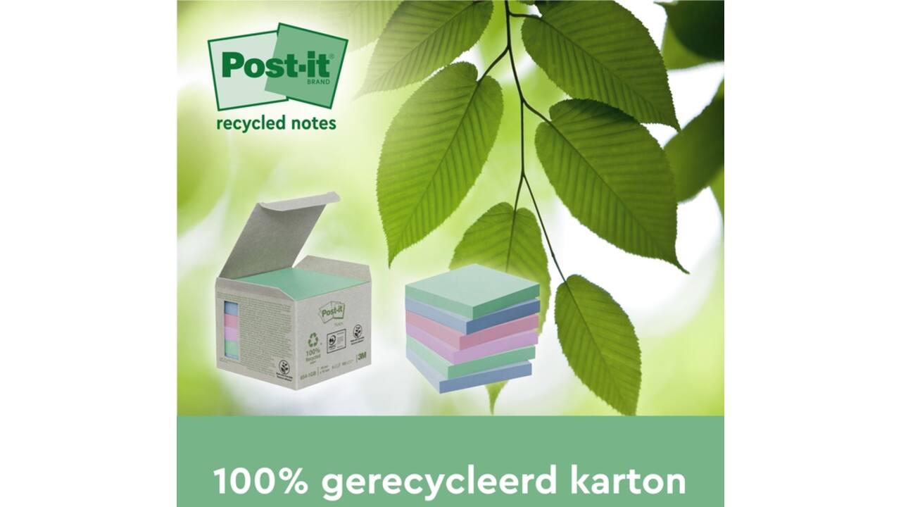 Memoblok 3M Post-it 622 RSS3COL 47.6x47.6mm assorti kleur