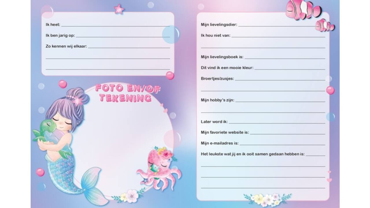 Vriendenboek Interstat Zeemeermin