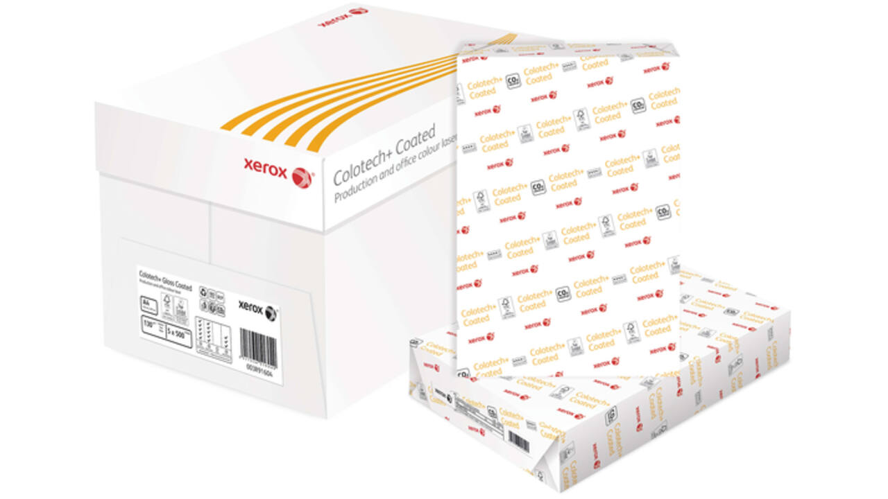 Laserpapier Xerox Colotech+ glossy coated A4 200gr wit 250vel