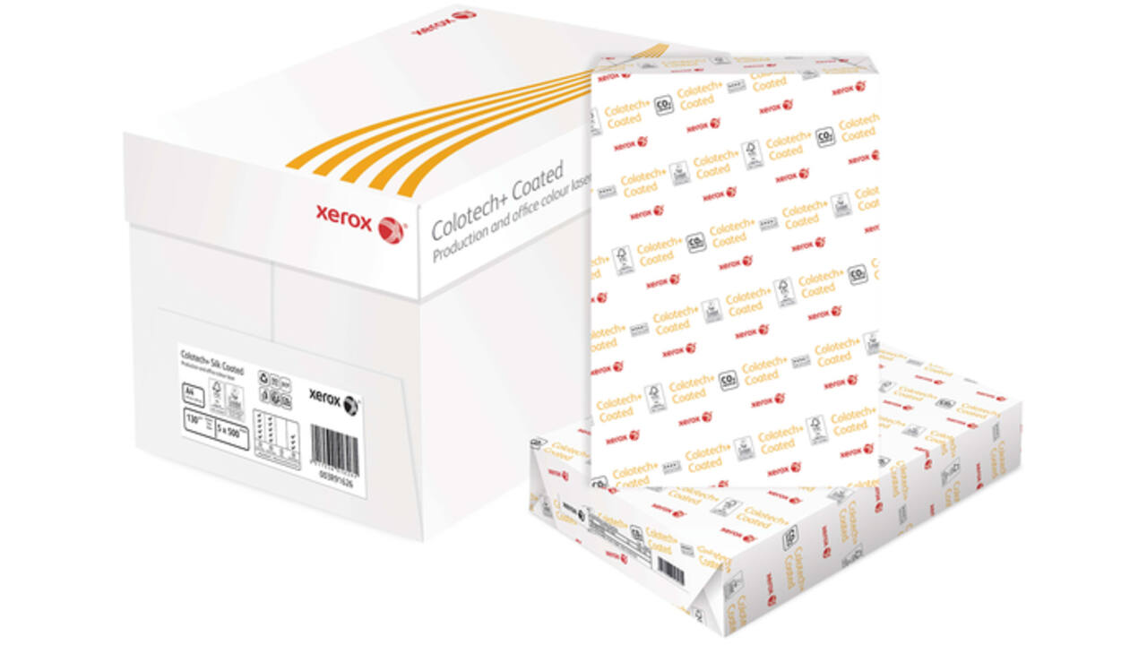 Laserpapier Xerox Colotech+ silk coated A4 170gr wit 250vel