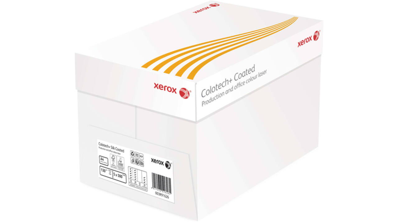 Laserpapier Xerox Colotech+ silk coated A4 130gr wit 500vel