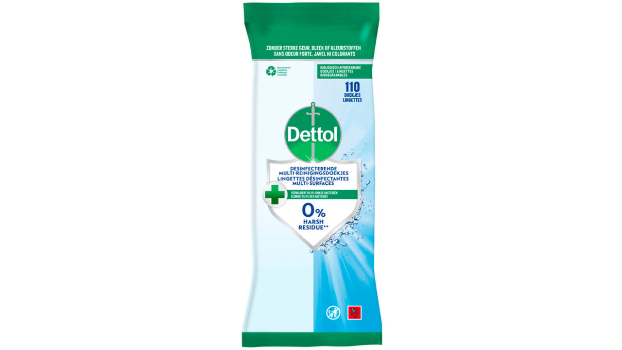 Reinigingsdoekjes Dettol antibacterieël Cleanser 110st