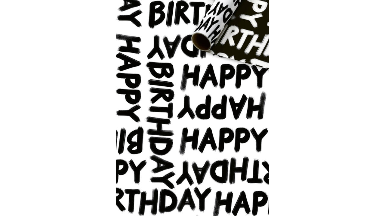 Inpakpapier Stewo Happy Birthday 200x70cm assorti