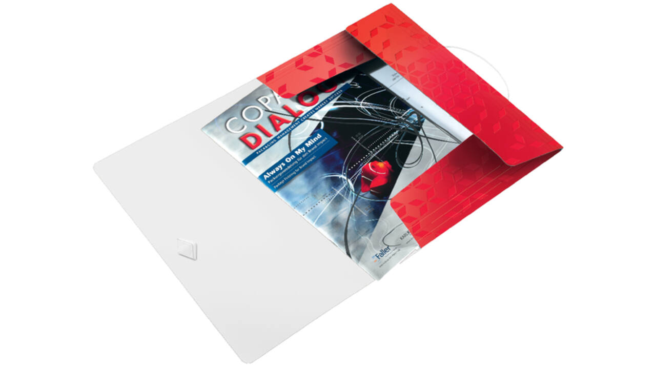 Elastomap Leitz WOW A4 3 kleppen PP rood