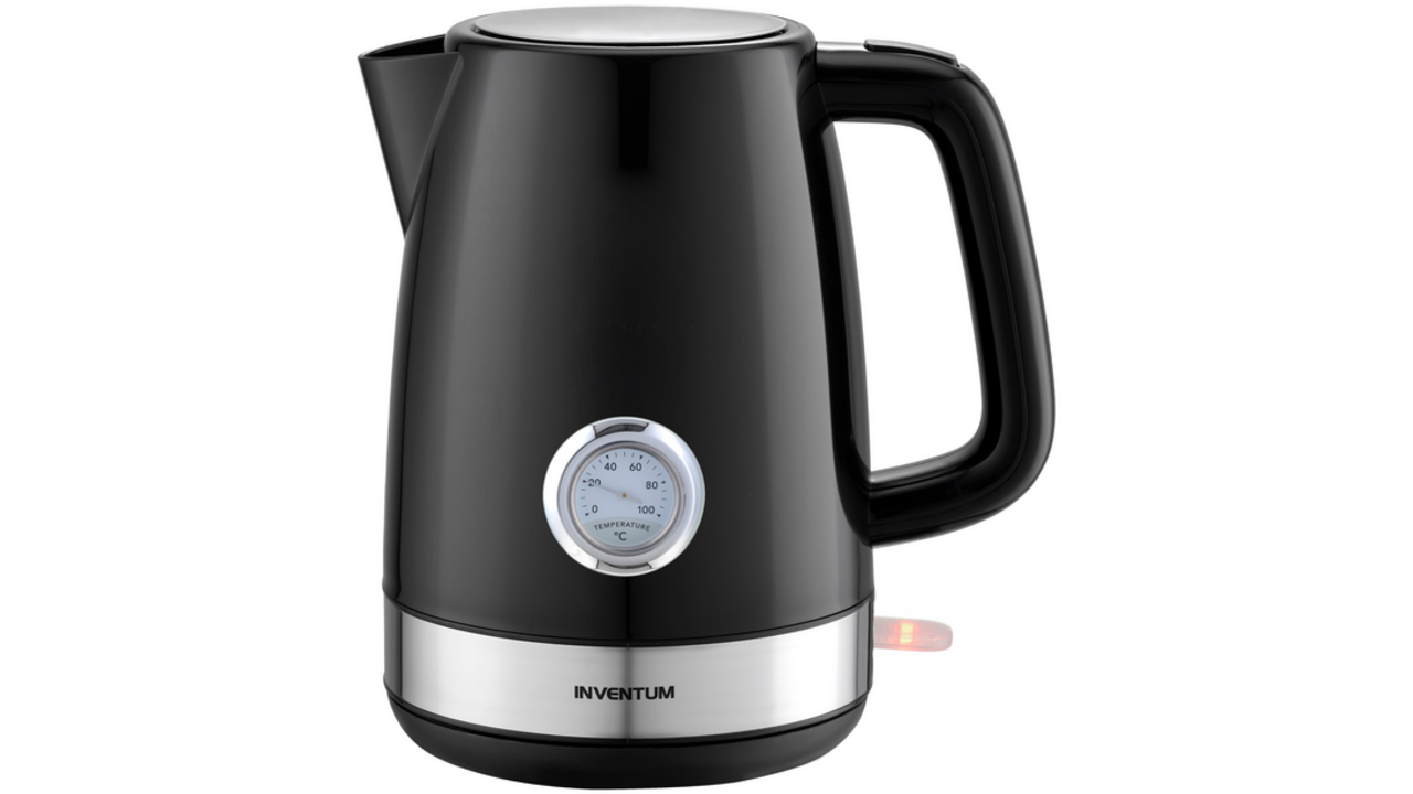 Waterkoker Inventum 1.7 liter zwart met rvs