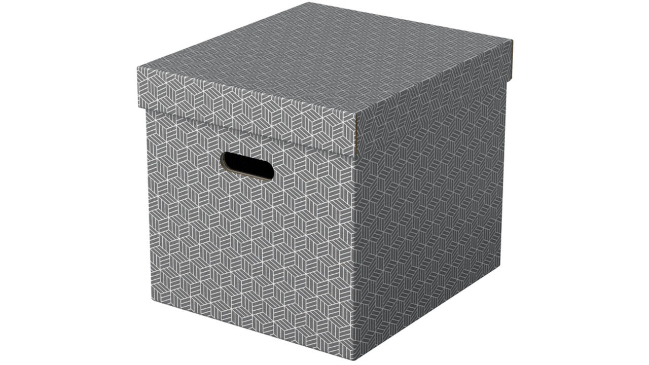 Opbergdoos Esselte home kubus 320x315x365mm grijs 3 stuks