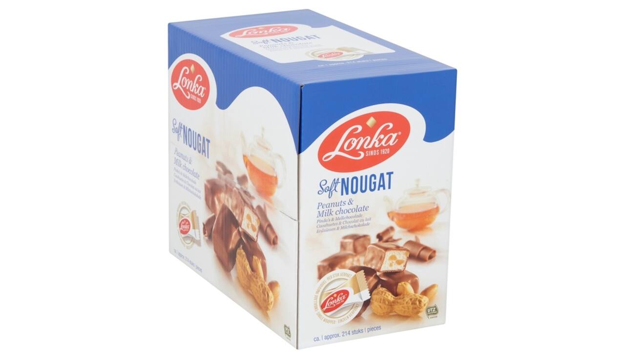 Nougat Lonka pinda melk doos 214 stuks