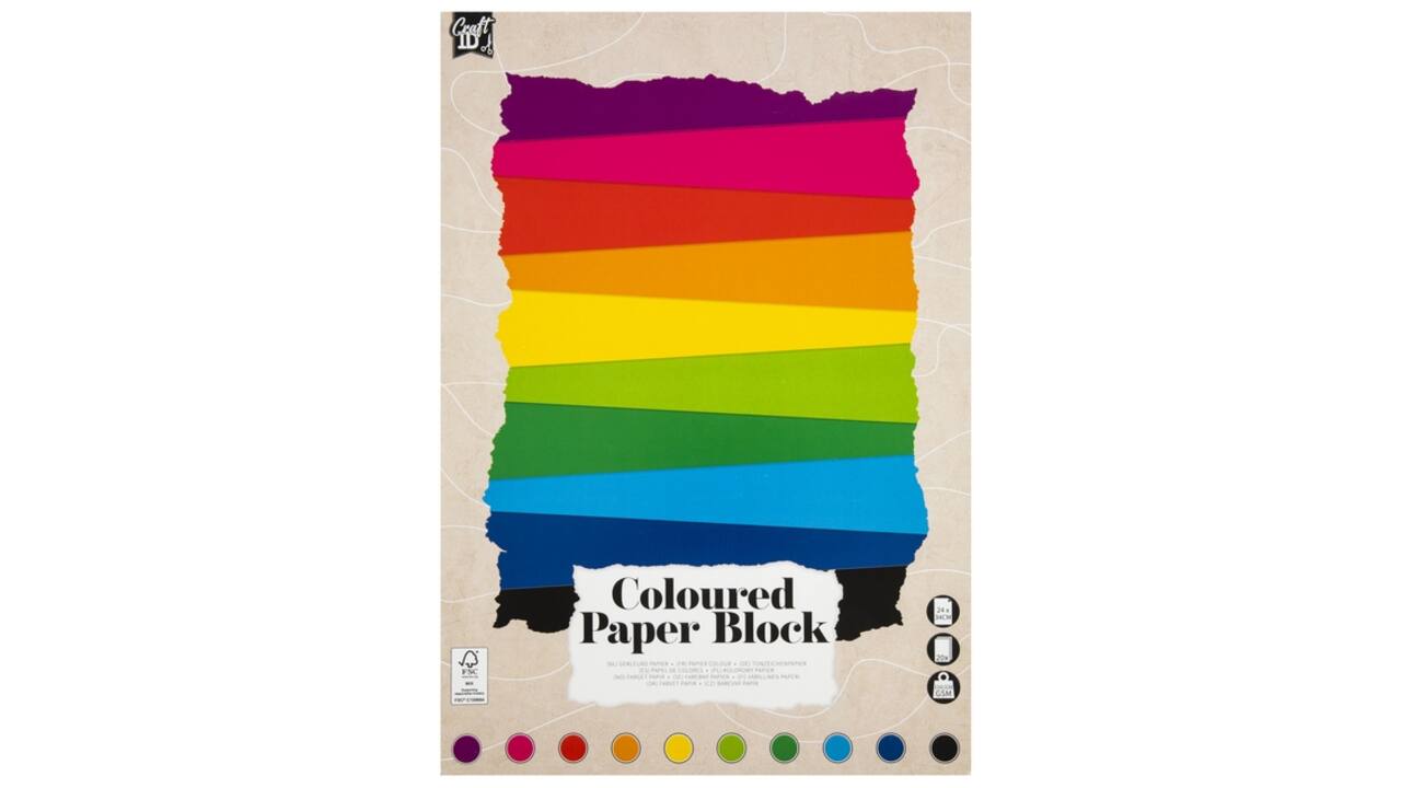 Hobbykarton CarftID 24x34cm 120-220gr 20 vel 10 kleuren