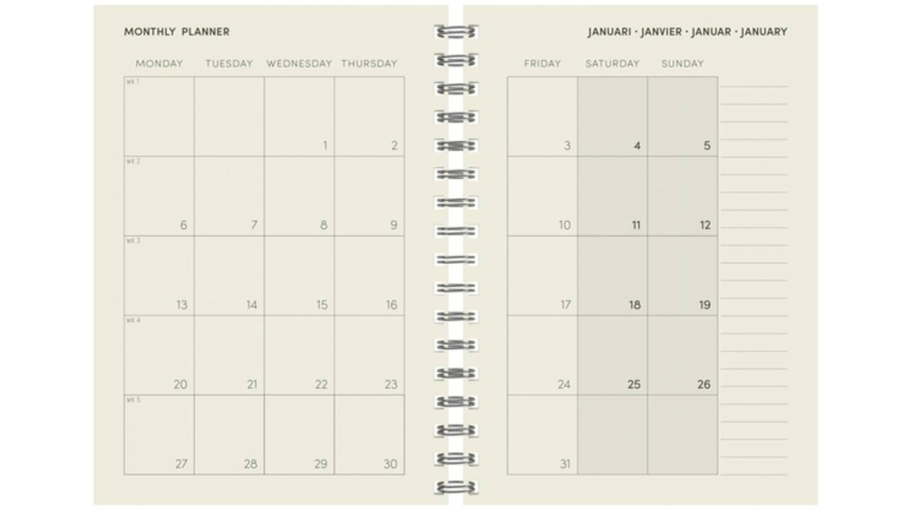 Agenda 2025 Lannoo Tropical Birds 7dagen/2pagina's