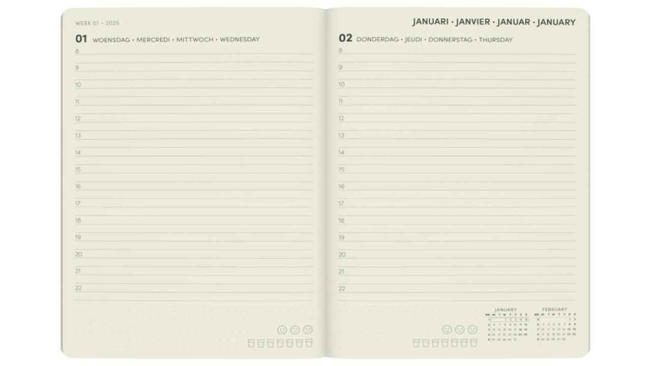 Agenda 2025 Lannoo A5 QC Colour 1dag/1pagina