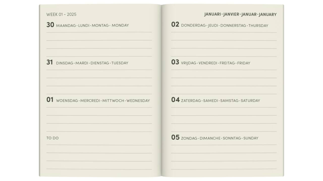 Agenda 2025 Lannoo Fragile 7dagen/2pagina's