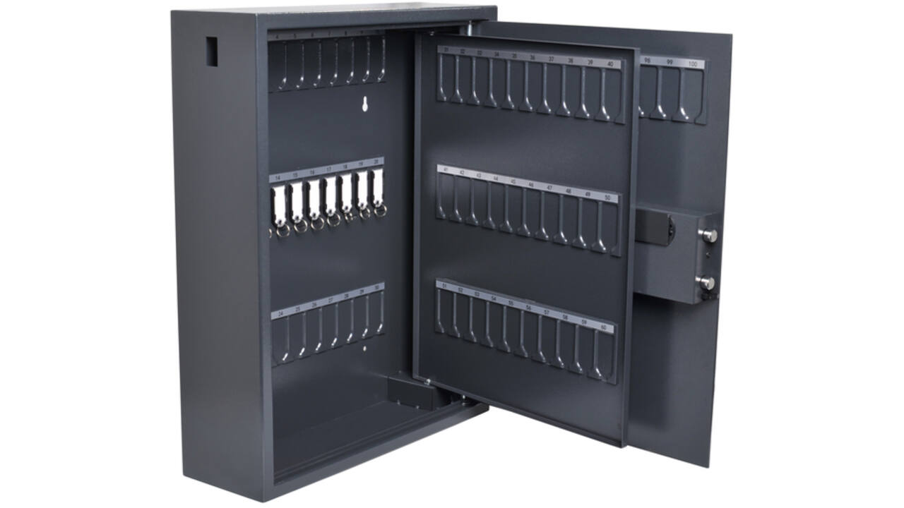 Sleutelkast Pavo high security magnetisch met fingerprintslot 100 haken 600x480x150mm