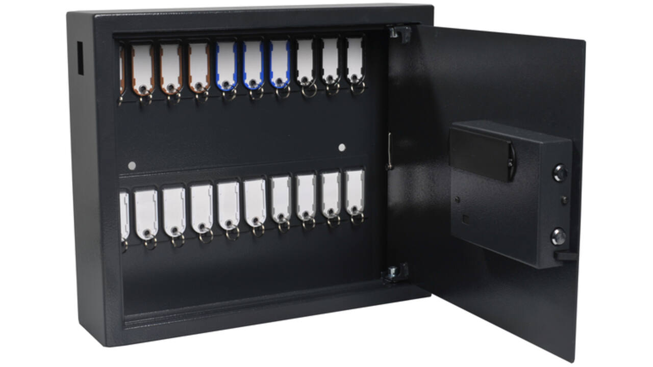 Sleutelkast Pavo high security magnetisch met fingerprintslot 20 haken 350x410x100mm