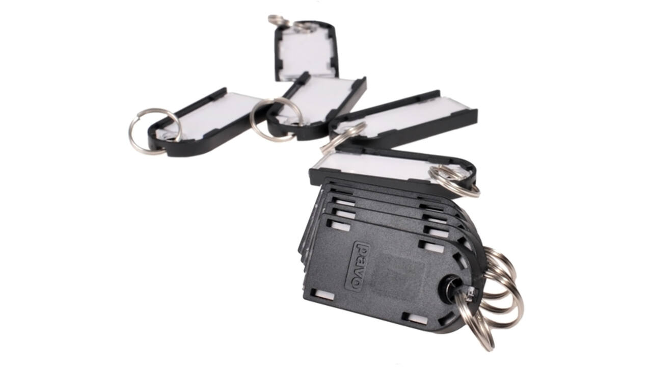 Sleutellabel Pavo magnetisch 10st zwart