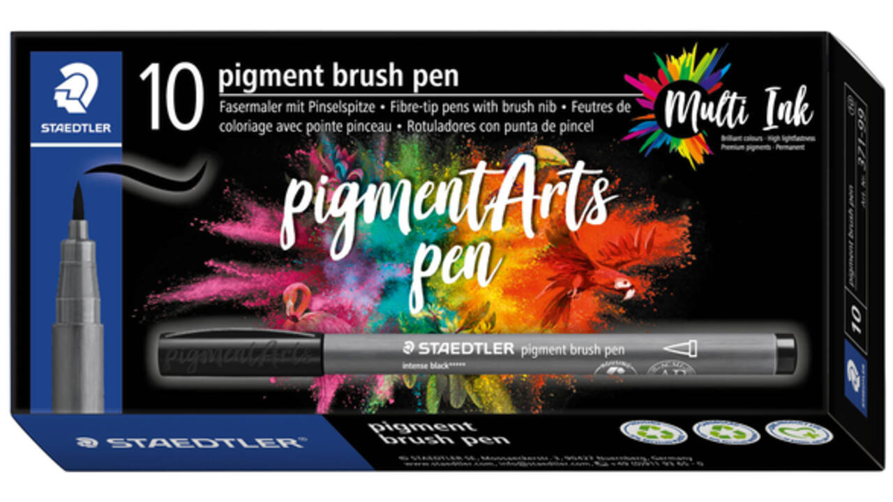 Brushpen Staedtler PigmentArts Intens zwart 1.0mm