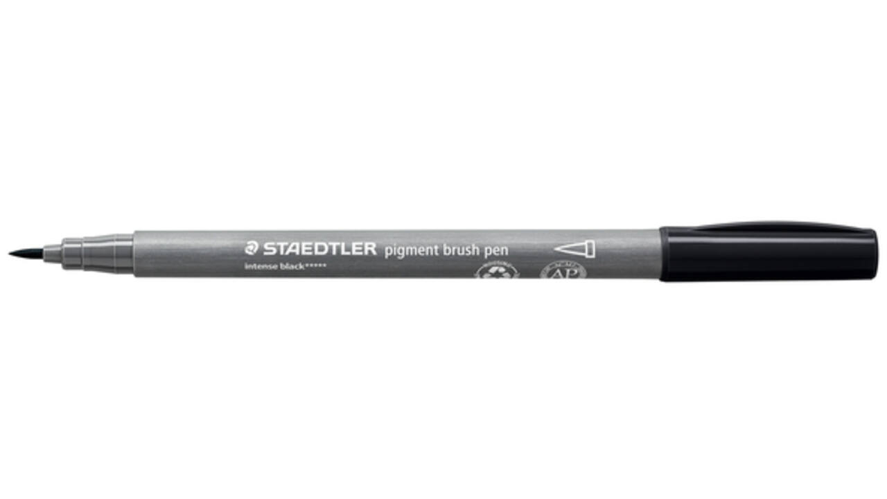 Brushpen Staedtler PigmentArts Intens zwart 1.0mm