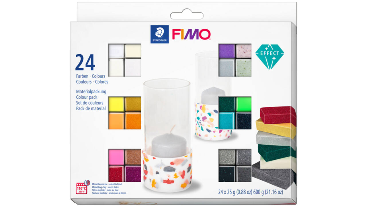 Klei Fimo effect colour pak à 24 kleuren