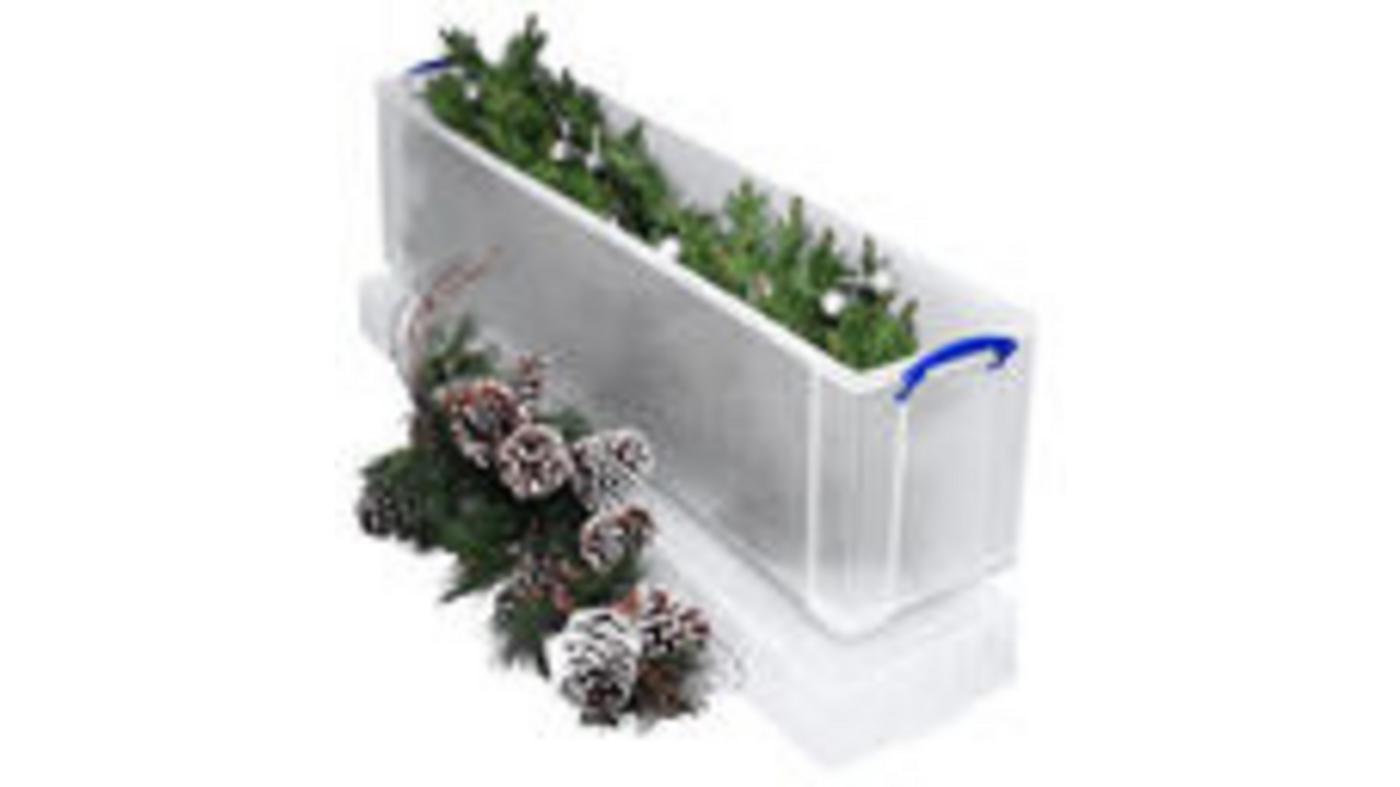 Opbergbox Really Useful 77 liter 1201x270x355mm transparant wit
