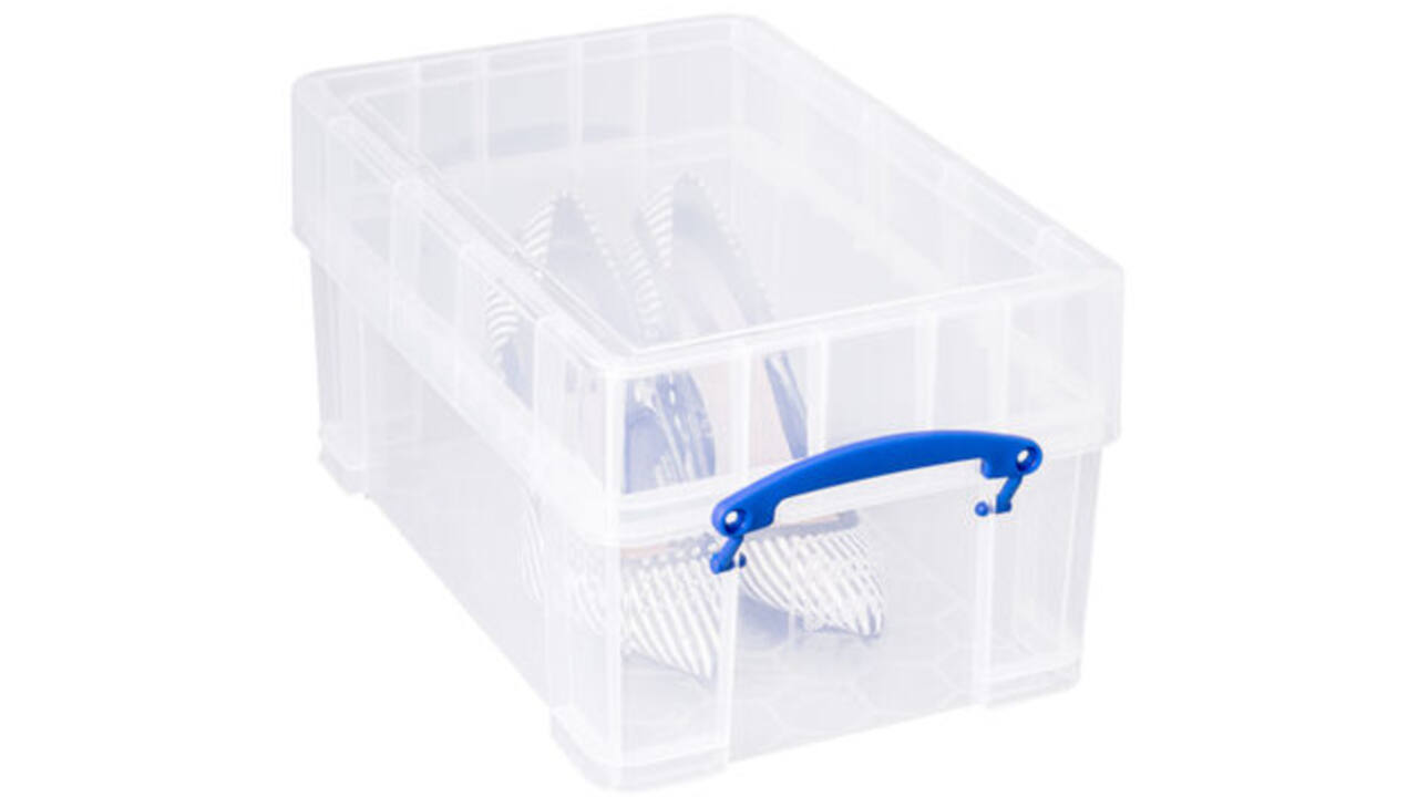Opbergbox Really Useful 9 liter XL 395x255x205mm transparant wit