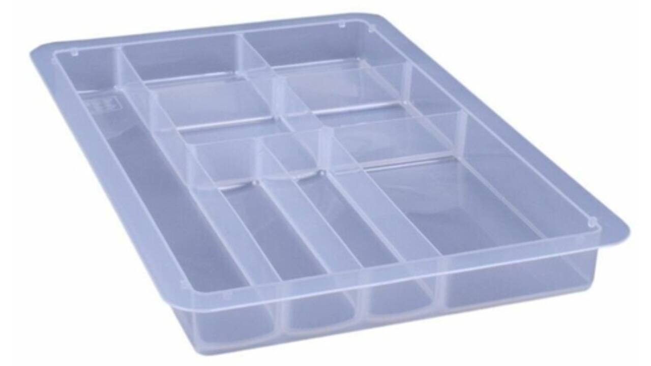 Vakkenverdeler Really Useful 4/9 liter 8 vakken 342x215x35mm transparant