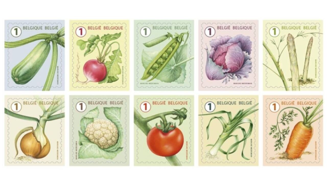 Postzegel Belgie Waarde 1 zelfklevend non-prior 5x10 stuks