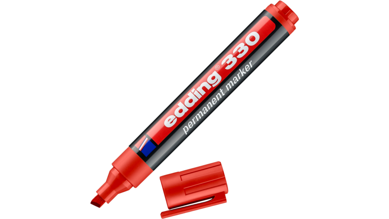 Viltstift edding 330 schuin 1.5-5mm rood