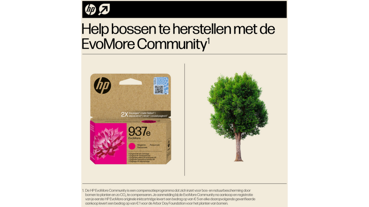Inktcartridge HP 4S6W7NE 937E Evomore rood