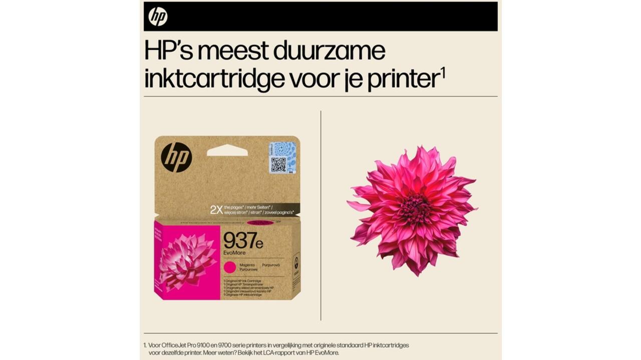 Inktcartridge HP 4S6W7NE 937E Evomore rood