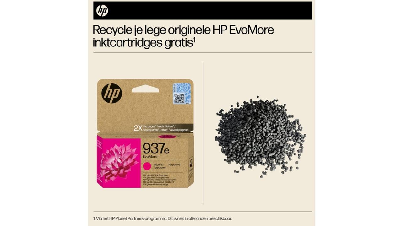 Inktcartridge HP 4S6W7NE 937E Evomore rood