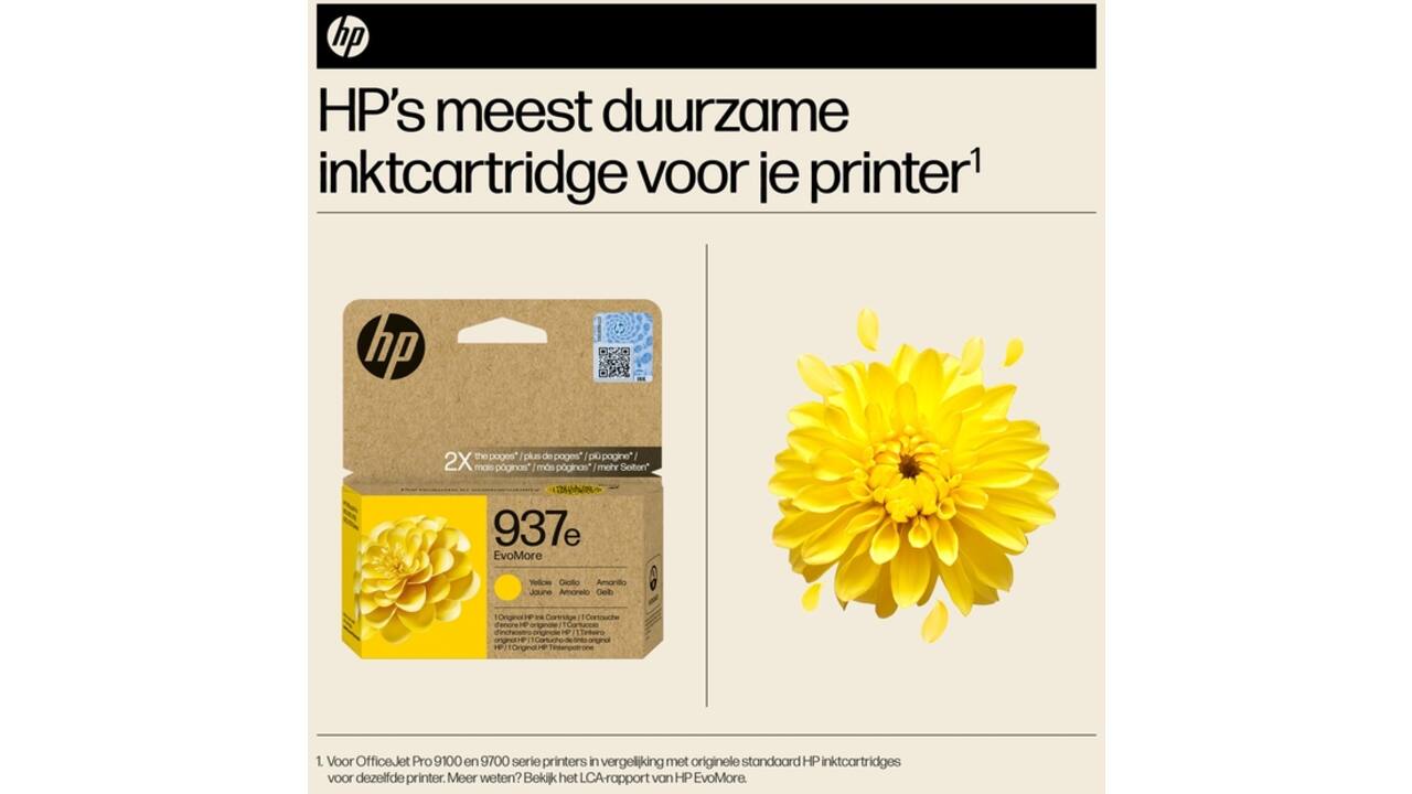 Inktcartridge HP 4S6W8NE 937E Evomore geel