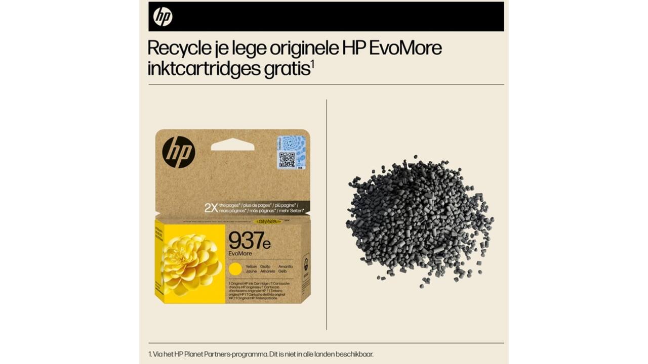 Inktcartridge HP 4S6W8NE 937E Evomore geel