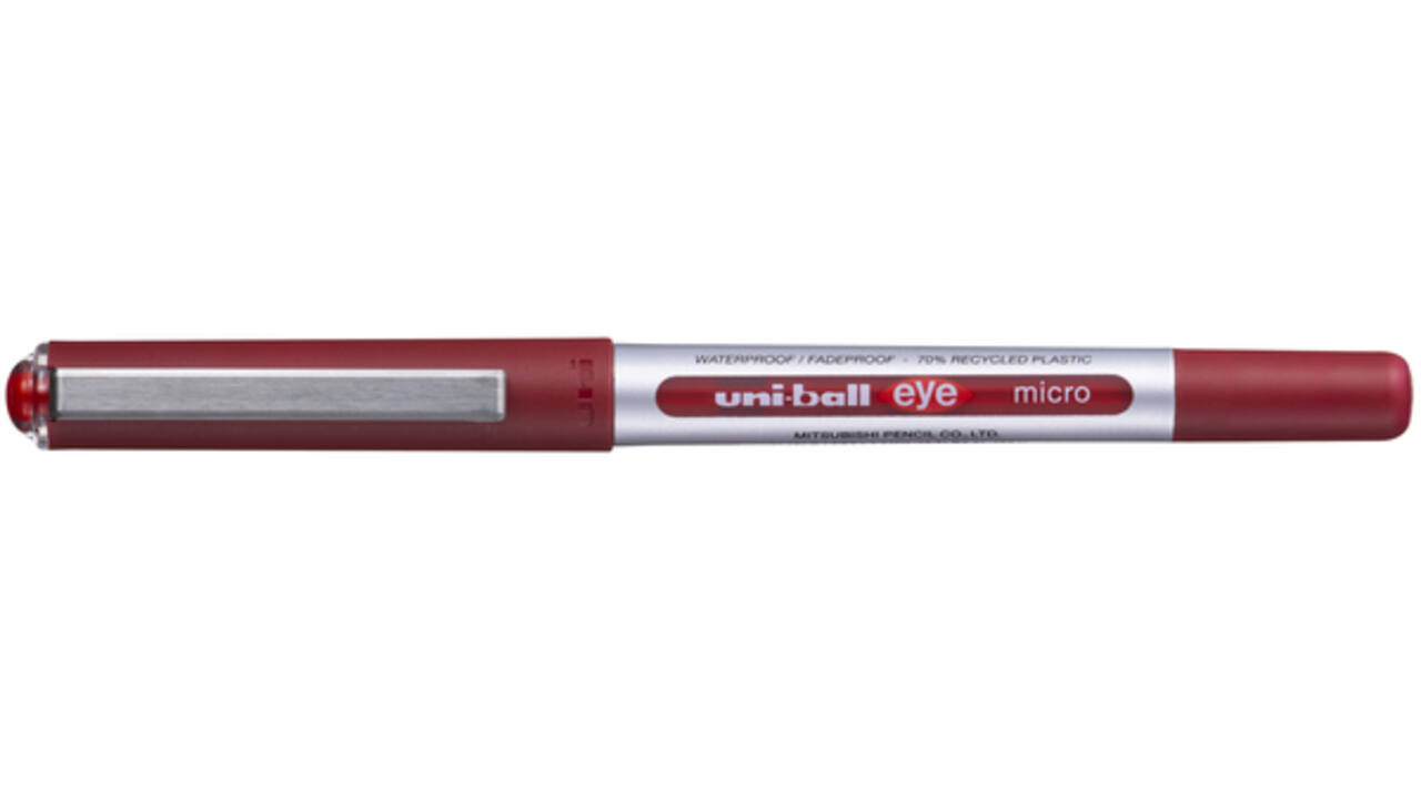 Rollerpen Uni-ball Eye eco 150E fijn rood